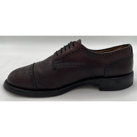 Allen Edmonds Lexington Men’s Size 9D Burgundy Leather Cap Toe Wingtop Oxford - Picture 7 of 12